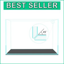 Stylish 10 Gal Rimless Aquarium with 45  Mitered Edges for Indoor Fish Keeping