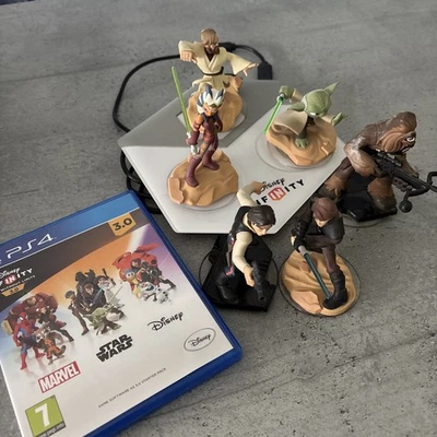 Disney Infinity 3.0 Star Wars Disney Marvel Playstation 4 + figurines x6 - Photo 1/4