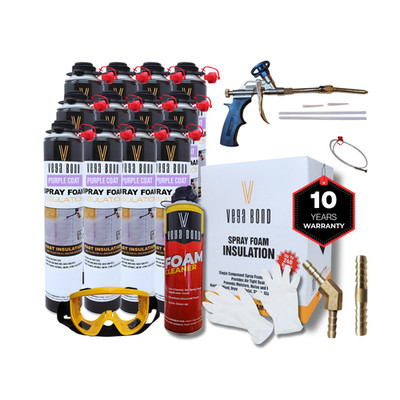 Vega Bond Purplecoat Closed Cell Insulation Spray Foam  12pack Gun&Cleaner 240SF