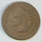 1873 Open 3 Indian Cent Nice Original Good+ CHRC