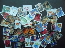 50 Uncancelled Forever Christmas Stamps Off Paper #2