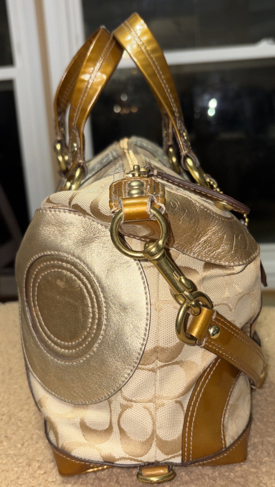 Coach Ashley Metallic Patchwork monogram handbag … - image 4