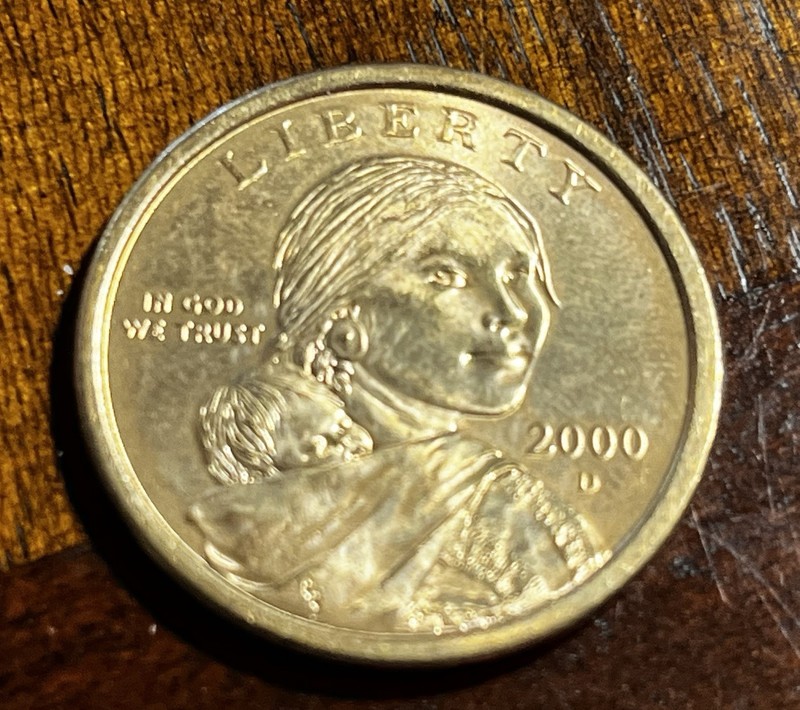 Rare 2000D Native Sacagawea US Liberty One Dollar Coin