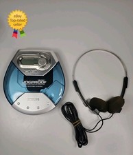Philips Jogproof 45 ESP Portable CD Player - AX5111/17 - Silver and Blue Tested