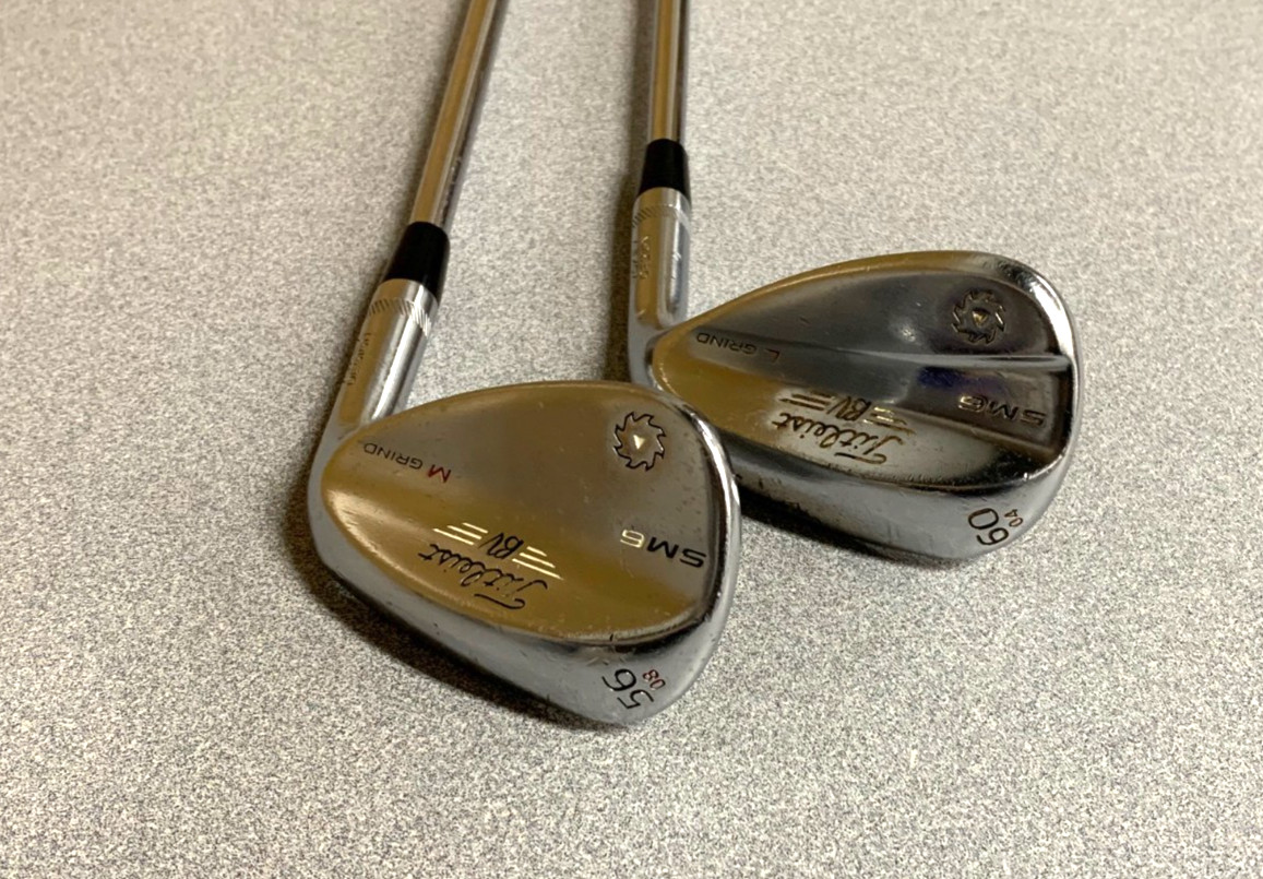 Used Titleist Vokey SM6 Chrome Wedge Set 56*, 60* BV Steel Wedge Flex