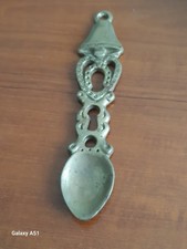 Vintage Brass Love spoon with brass like bell shape on top. Uk Postage Only 
