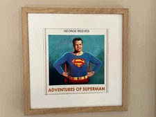 Collectible Light Oak Framed GEORGE REEVES SUPERMAN Art Print!