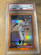 2021 Bowman 1991 Bowman Heston Kjerstad #91B-HK Orange Refractor /25 (RC) PSA 9