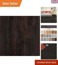 Eco-Friendly Peel and Stick Vinyl Flooring Tile, Dark Poplar, 10cm x 15cm Sample