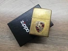 Vtg Rare 2014 SPECIAL EDITION BRASS ZIPPO ADVERTISING Porsche Crest Logo Emblem