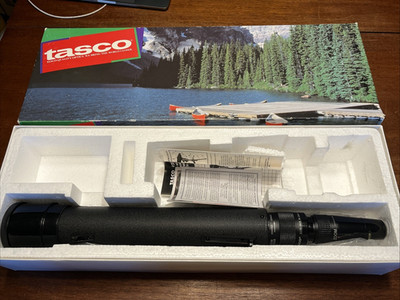 80s Tasco Spotting Scope 22EB ZOOM 20x-60x 60mm In Box - NO TRIPOD
