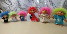 6 Vintage DAM Troll Doll Figures 1985 3-5 Inch Thomas Dam