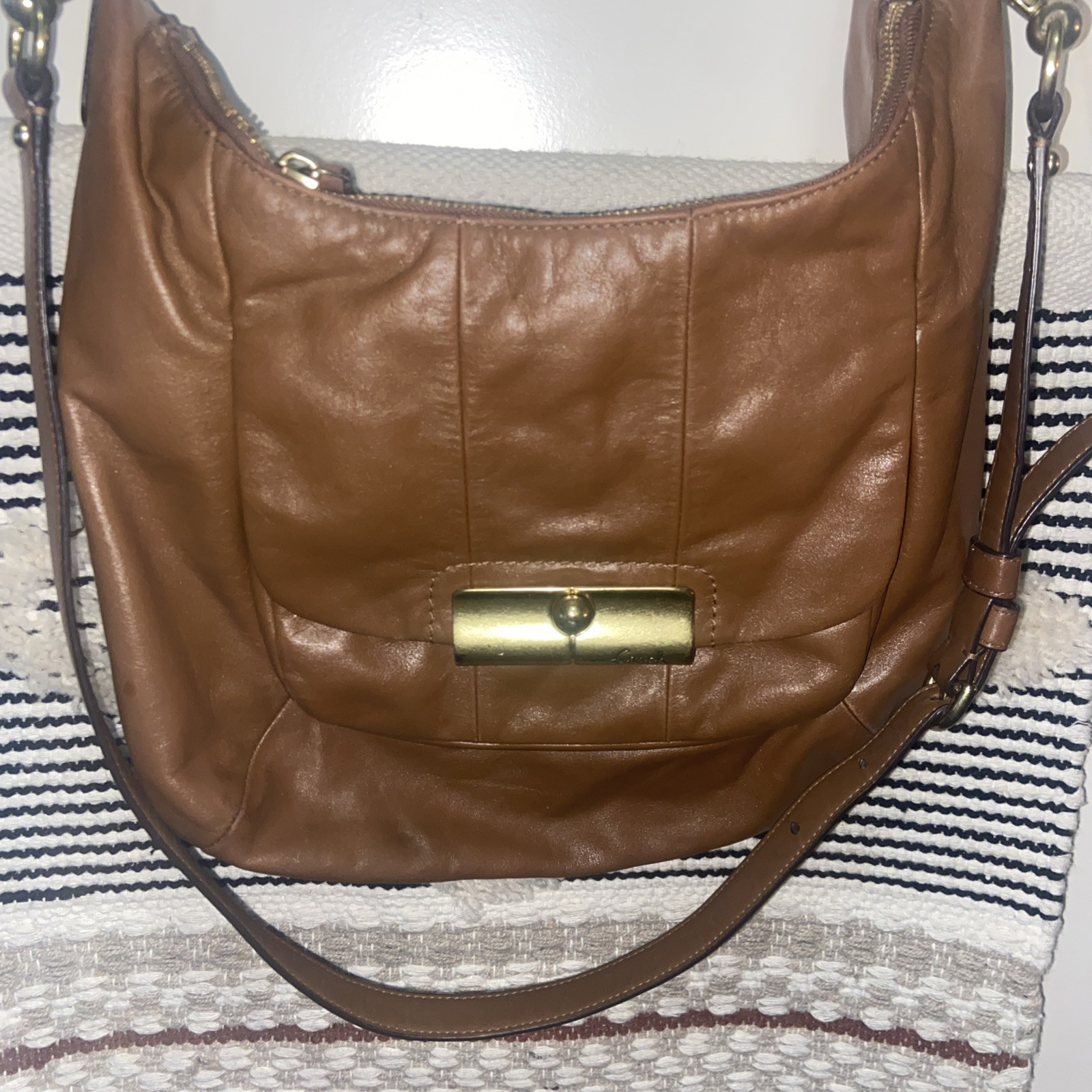 COACH E1182-18298 Kristin Black Tote / Shoulder Bag with Silver Hardware