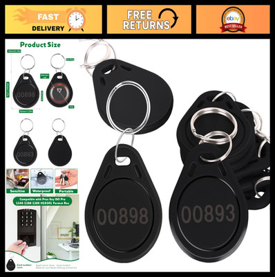 100pcs Black 26-Bit Proximity Keyfobs for Access Control Systems - ISOProx Compa