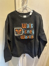 Walt Disney World grey retro style comfy crewneck sweatshirt size XL