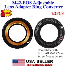 M42-EOS Adjustable Len Adapter Ring Converter for M42 Len to Canon EF Mount 1/2x