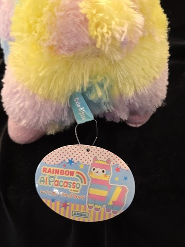 AlPacasso Alpaca Rainbow Plush Amuse Japanese Plush Toy Llama 14 Inch NEW W/tags - Picture 5 of 6