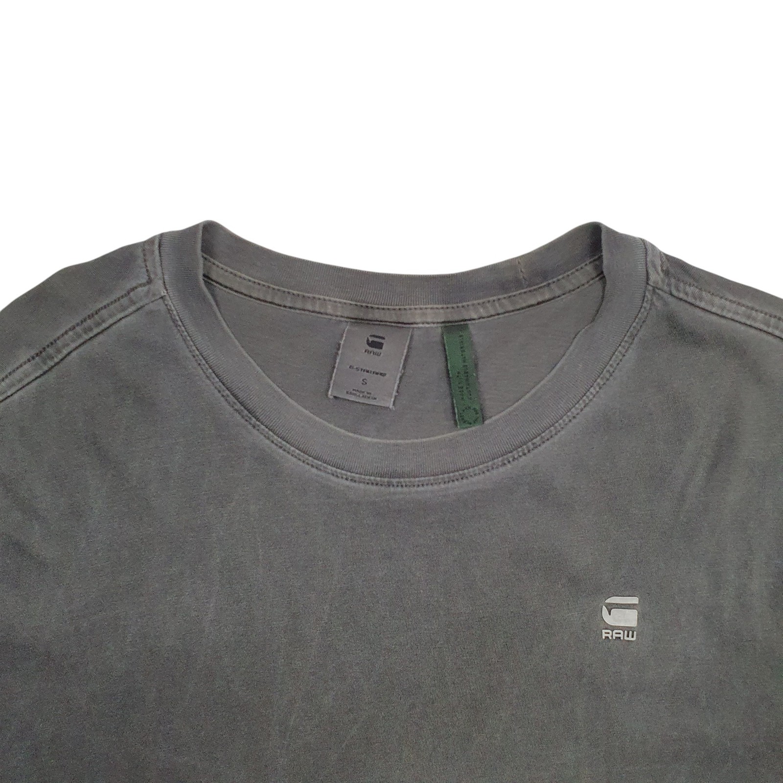 G.STAR RAW Grey T Shirt Tee Short Sleeve Cotton Blend Mens S image 2