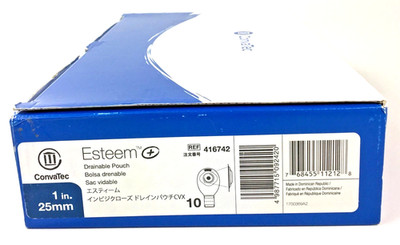 10 ConvaTec 416742 Esteem One-Piece Drainable Pre-Cut Pouch 1'' Exp 2029