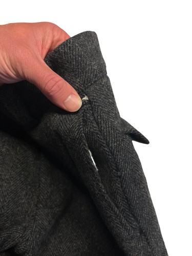 Vtg 90s WOOLRICH Gray Thick Warm WOOL TROUSERS Winter Hike Pants Sz 28 Youth/Kid - Picture 5 of 7