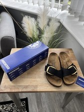 Birkenstock Madrid Big Buckle Black Size 37 / UK 4.5 Narrow Fit