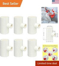 6 Pack Chicken Waterer PVC Tee Fittings For Threaded Poultry Watering Cups - ...
