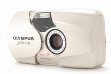 Exc 5 Olympus mju II Silver Point Shoot 35mm Film Camera Tested From JAPAN