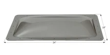 Icon 12117 Skylight 4" High Dome Rectangular 30 x 14" Smoke Polycarbonate Single