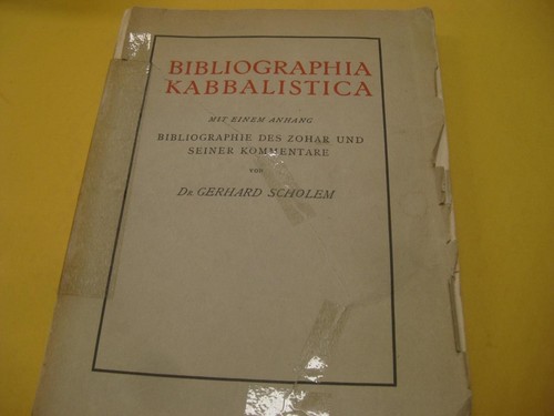 Cover of 1927 Leipzig Bibliographia Kabbalistica