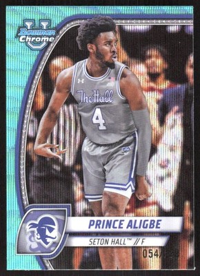 8419K 2024-25 Bowman U Chrome #82 Prince Aligbe Aqua Wave Refractor #/299