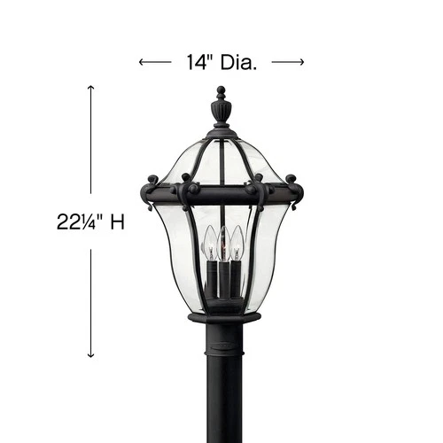 Hinkley San Clemente 23" High Black Outdoor Post Light - Picture 4 of 5