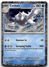 cetitan holographic card 055/193 SV02 Paldea Evolved This attack does 100 damage for each heads. 2023 McDonalds Pokémon Card Cetitan