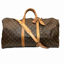 Louis Vuitton Monogram Canvas Keepall Bandouliere 55 Boston Bag M41414