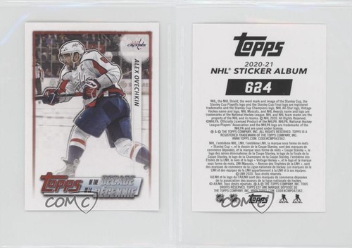 2020-21 Topps NHL Stickers Topps of the Decade Alex Ovechkin #624 qf6 - Picture 3 of 3