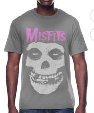 Misfits Hybrid Moment Mineral Wash Gray Punk Rock Tee Small