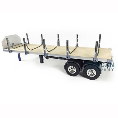 Hot Sale 1/14 Scale 2Axle RC Tractor Flat Bed Lorry Trailer Post Chain 140406
