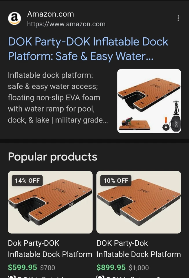 PARTY DOK! MUELLE FLOTANTE INFLABLE INCREÍBLEMENTE IMPRESIONANTE. TRAE AL PERRO. TIEMPO DE FIESTA Foto 2 de 4