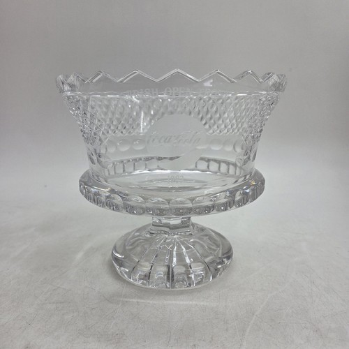 Anchor Hocking Wexford bowl engraved 1983 Irish open trout wet fly championship