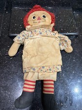 16   Knickerbocker Raggedy Ann Doll Button Eyes I LOVE YOU Heart Original