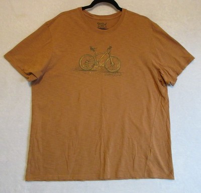 Good Karma by Life is Good T-Shirt XL Brown Bicycle Graphic Short Sleeve Tee Top