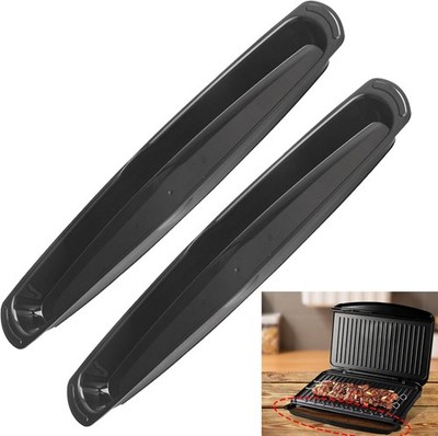（2）For George Foreman Grill Oil Grease Catcher Drip Tray Pan RPLS Part - 14.5'' W
