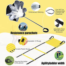 Agility Ladder,Speed Training Equipment Set,20ft Rungs Speed Ladder,Soccer Co...