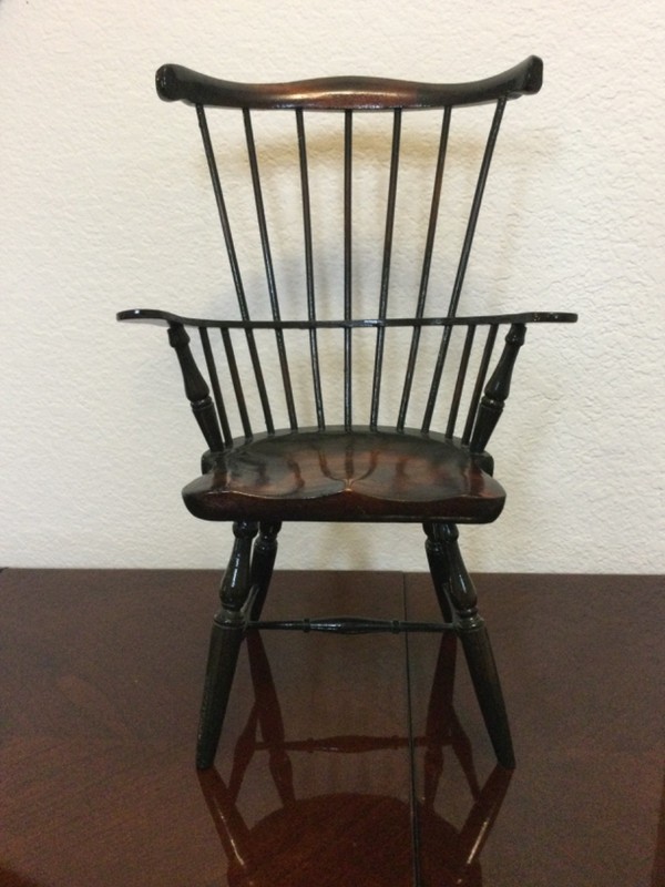 15” Wood Traditional Windsor Style Doll Chair