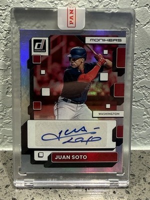2022 Panini Donruss Monikers Juan Soto #MO-2 Silver Auto