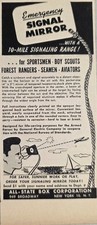 1946 Print Ad Emergency Signal Mirrors 10 Mile Range Sportsmen All-State Box NYC