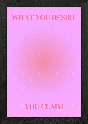 Pink Gradient Quote Aura Poster Framed Wall Art Poster Canvas Print Picture