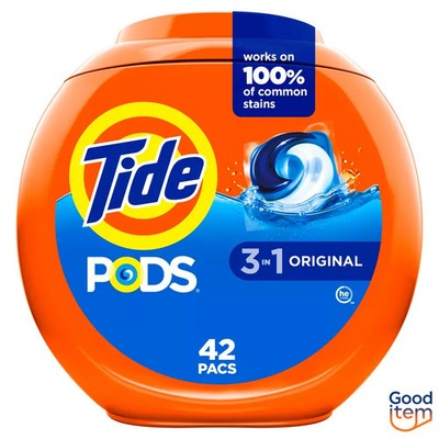 Tide Original HE Deep Cleaning Concentrated Laundry Detergent Pods 42ct