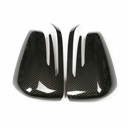 Carbon Fiber Black For Benz A B C E S CLA GLA CLS GLK Rearview Mirror Cover Cap - Picture 1 of 6