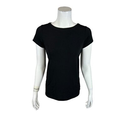 Susan Graver Modern Essentials Regular Liquid TKnit unic Black XX-Small Size