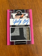Yanluis Ortiz 2019 Leaf Perfect Game Showcase Pink Patch Auto PAYO1 Redhawks /10